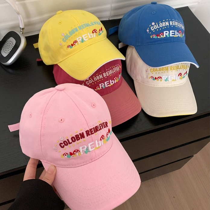 หมวกเบสบอล แบบนิ่ม ปัก Colobn Reirlever เห็ด4ดอก มี6สี  คุณภาพสู สไตล์เกาหลี