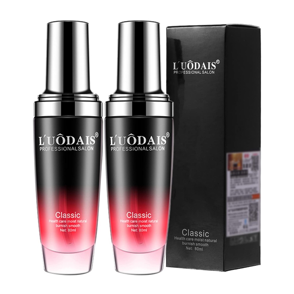 LUODAIS เซรั่มบำรุงผมน้ำหอม 60ml. ขวดสีทอง พร้อมฝารูปเพชร  ลดผมร่วงแตกปลาย ผมแห้ง ฟื้นฟูผม