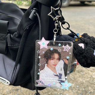 (พร้อมส่ง) เฟรมการ์ดพวงกุญแจอะคริลิคใส่ได้หน้าหลัง เฟรมการ์ดดาว น่ารัก - ร้านไทย