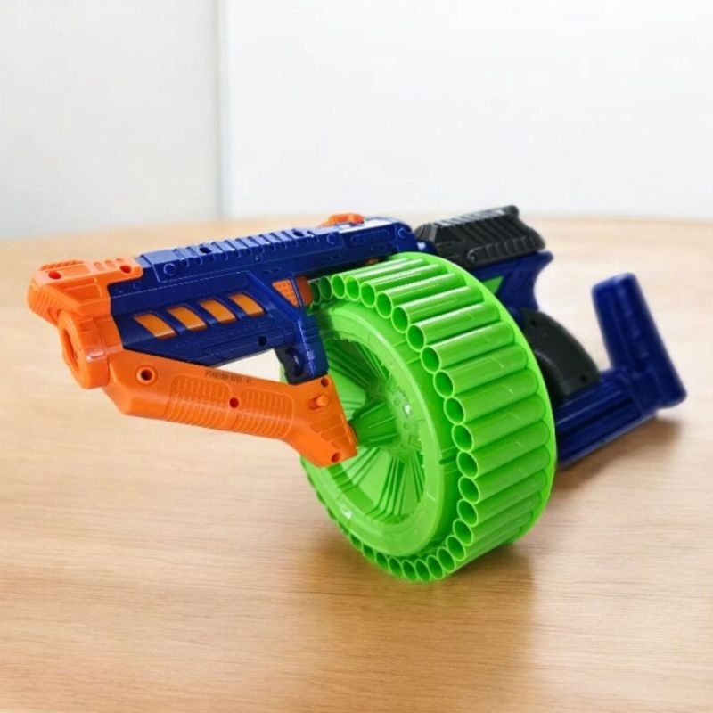 DART ZONE® Nitroshot Magnum X2 Superdrum Dart Blaster ของเล่นมือสอง เกรด A เทียบ 1 มีรับประกัน