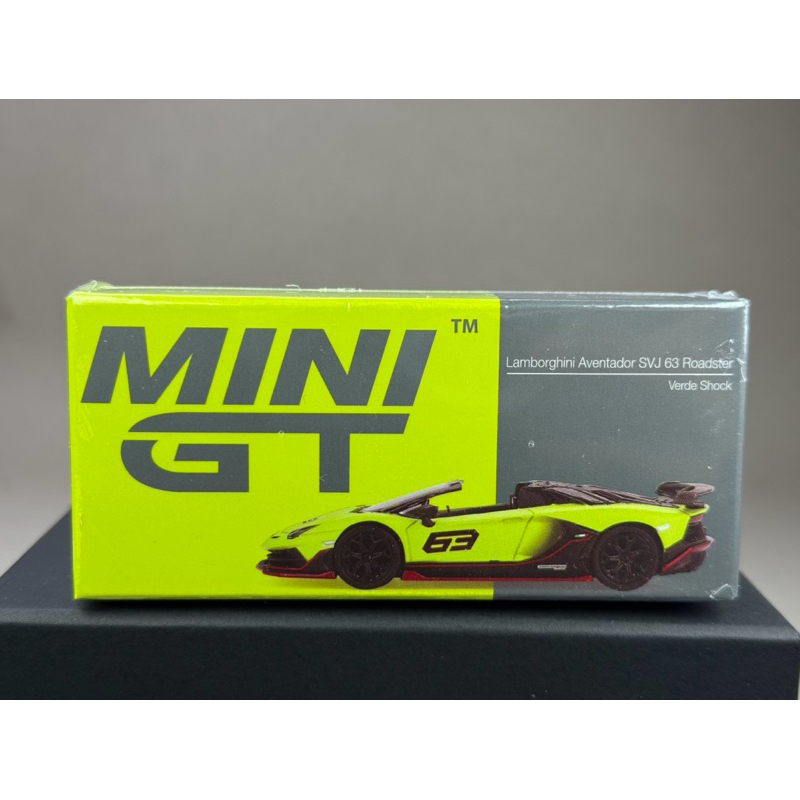 🔹Lamborghini Aventador SVJ 63 Roadster #887 Verde Shock Scale 1:64 ยี่ห้อ Mini gt