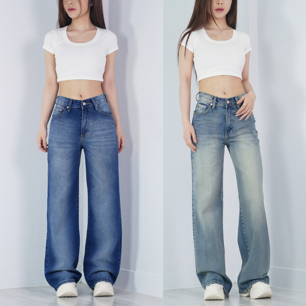 VALAW - Misty Jeans กางเกงยีนส์ทรงกระบอกกลาง FLARED FIT