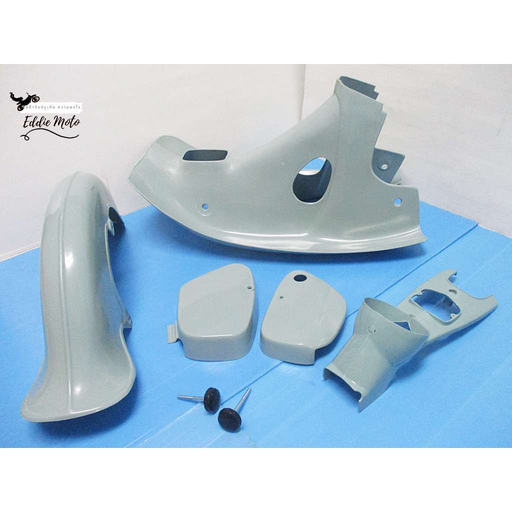 HEADLIGHT CASE & WINDSHIELD PLASTIC "GRAY" SET Fit For HONDA 50​ SUPERCUB C100​ CA100​ C102​ CA102​ 
