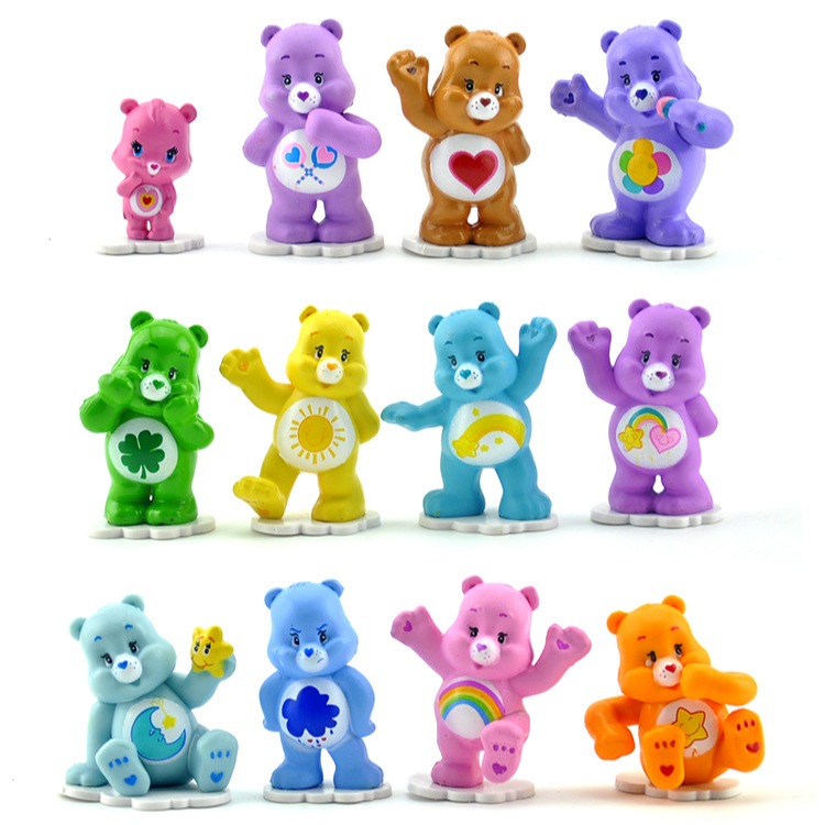 ❤️พร้อมส่ง❤️ โมเดลหมีแคร์แบร์ Care Bear ครบชุดน่ารักใช้แต่งเค็ก