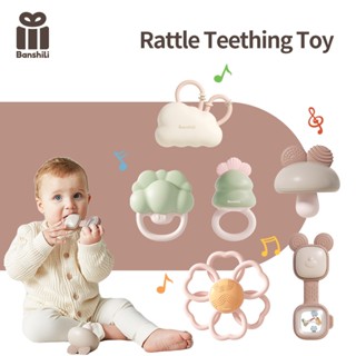 BanshiLi ของเล่นกัดเล่นสำหรับทารก 0-16 เดือน ทำจากซิลิโคนเหล…