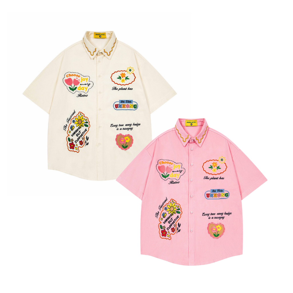เสื้อเชิ้ตเกาหลีงานปักคัลเลอร์ฟูล Premium korea Shirt Style