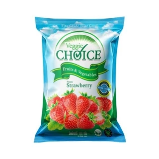 สตอเบอร์รี่ สตรอว์เบอร์รีแช่แข็ง 1 กก. แบรนด์ Veggie Choice(เวจจี้ ชอยซ์) ทำขนม ปั่นน้ำผลไม้
