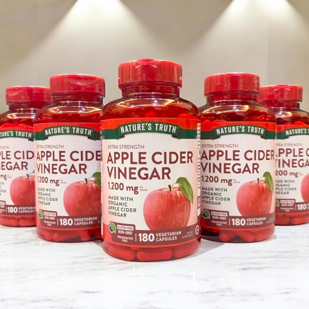 Organic🔥Exp.10/2027🔥Nature's Truth Apple Cider Vinegar 1200 mg 180 Capsules