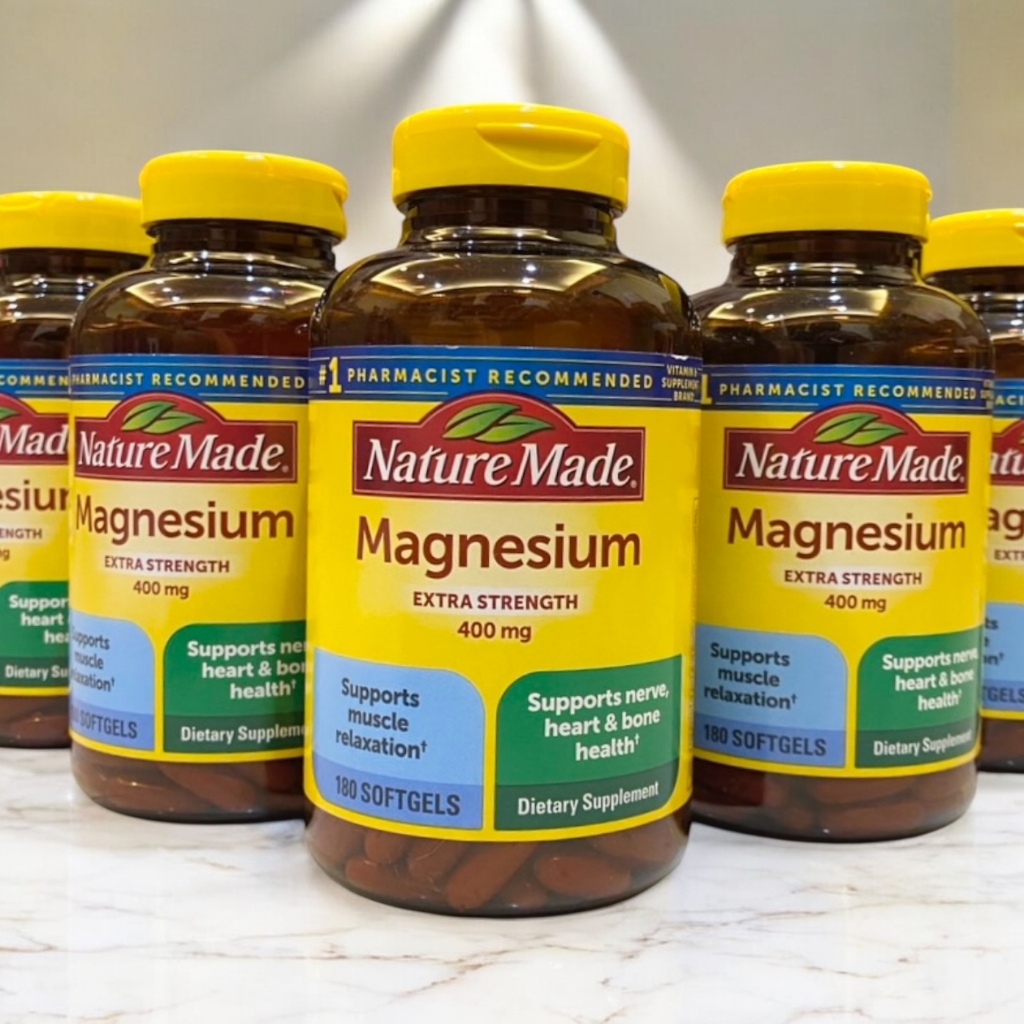 Exp.04/2027🔥🔥Nature Made Extra Strength Magnesium 400 mg 180 Softgels