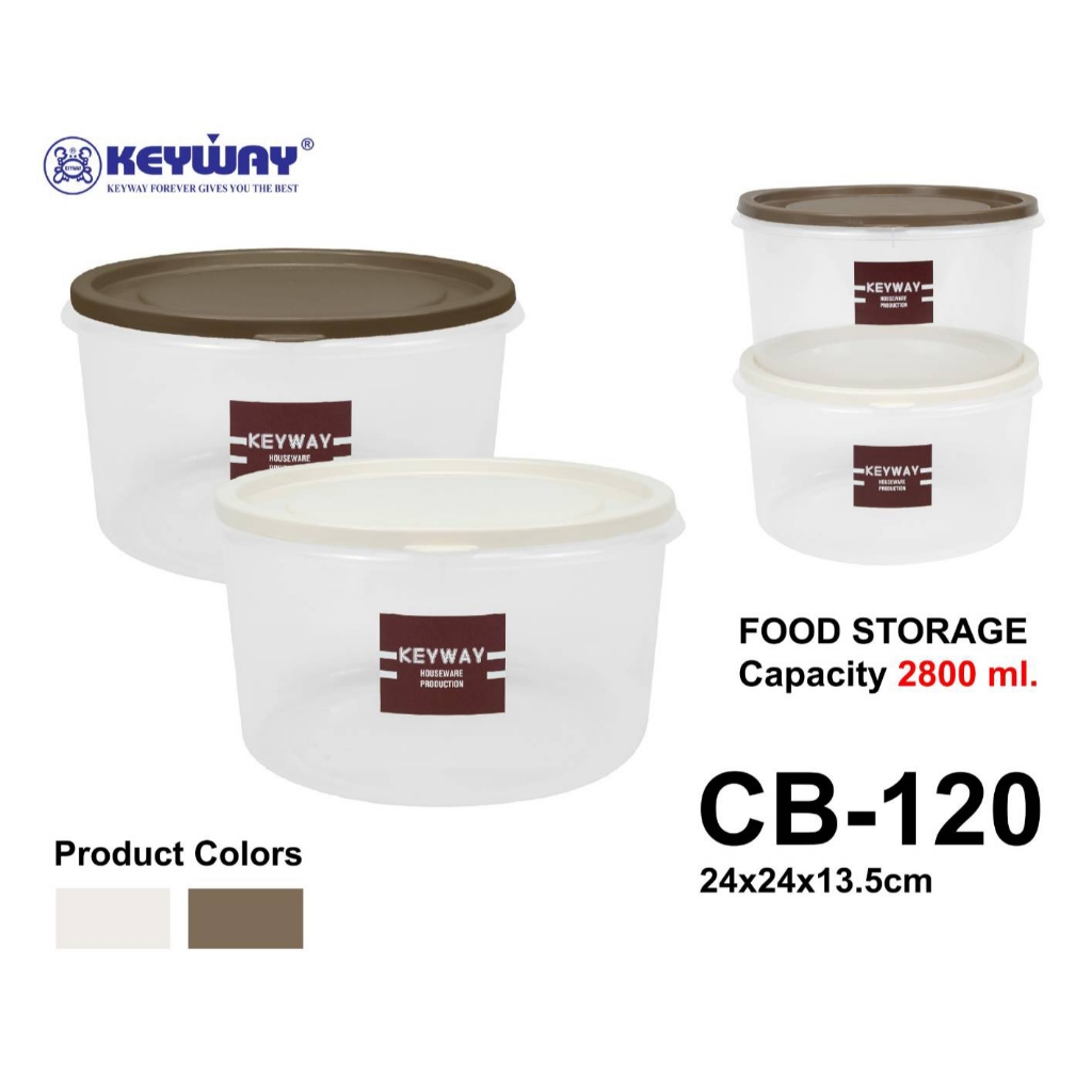Keyway CB-120 กล่องอาหารทรงกลม 2.8 l. - FOOD & DRINK CONTAINER