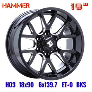 ล้อแม็กซ์ขอบ18 9 นิ้ว ET 0 6รู139.7สีดำเงา งานauto option ล้…