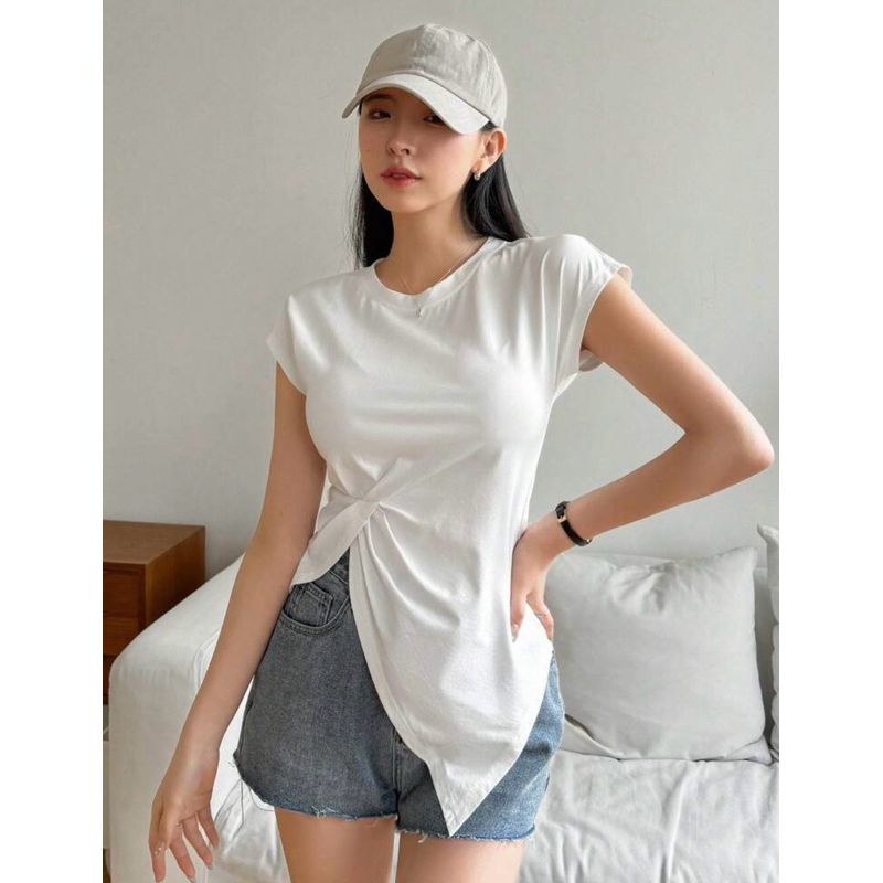 EZshop เสื้อยืดสีขาว สไตล์คาสูชวล 🇹🇭พร้อมส่ง