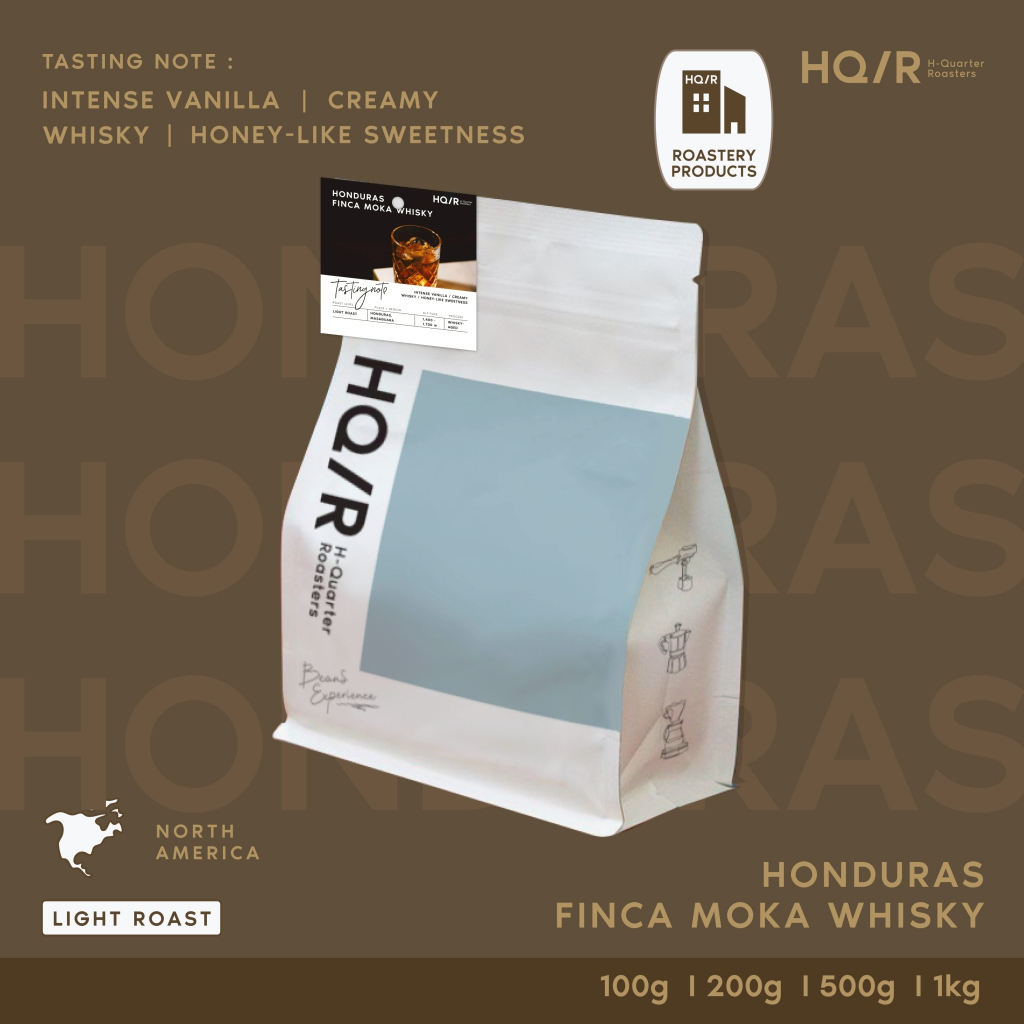 HQ/R เมล็ดกาแฟคั่วอ่อน Honduras Finca Moka Whisky