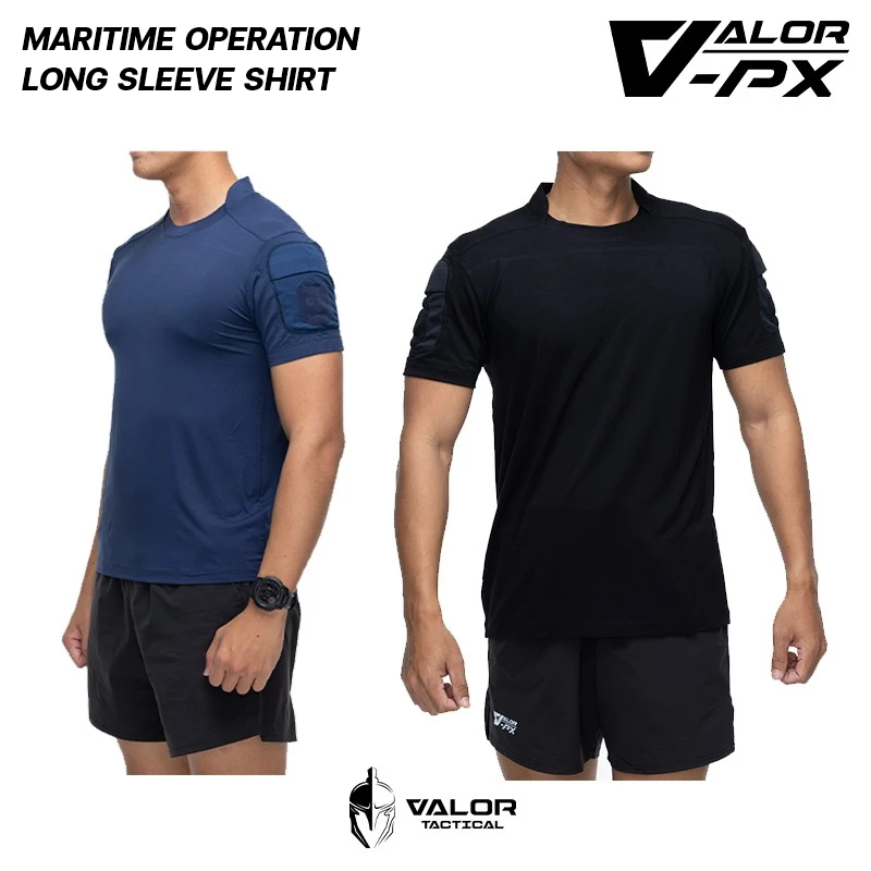 VALOR PX - Maritime Operation Shirt (MOS) เสื้อยืดคกลม เสื้อยืดผู้ชาย ติดแพทช์ได้ ผ้าระบายอากาศไม่อับชื้น