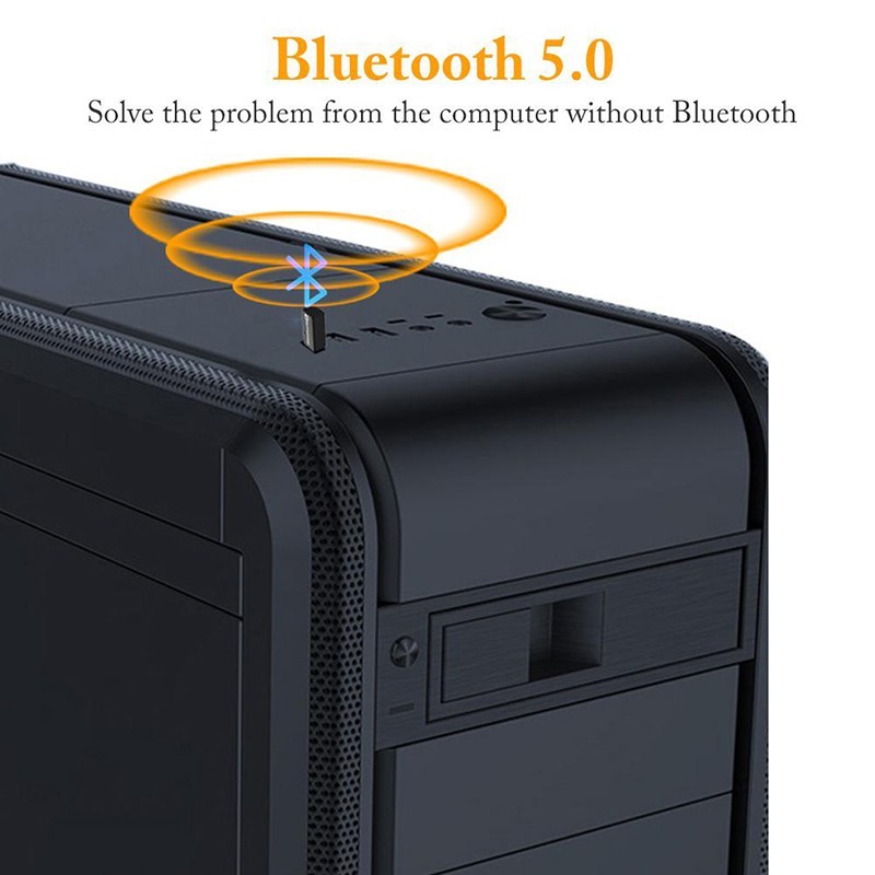 ตัวรับสัญญาณบลูทูธ USB Bluetooth Adapter เครื่องรับบูลทูธสเตอริโอ ตัวรับสัญญาณบลูทูธ5.0 สำหรับPC / Notebook ราคา ถูกที่สุด ดีลบีเคเค แกลเลอรีภาพที่ 6
