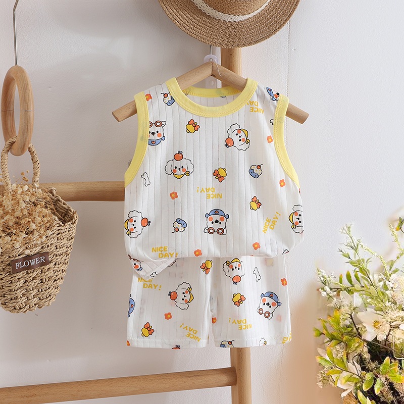 ชุดเด็ก ชุดเสื้อกล้ามเด็ก ผ้านิ่ม ใส่สบาย ลายการ์ตูน น่ารัก ใส่ทั้งเด็กผู้ชายและเด็กหญิง - รูปที่ 6