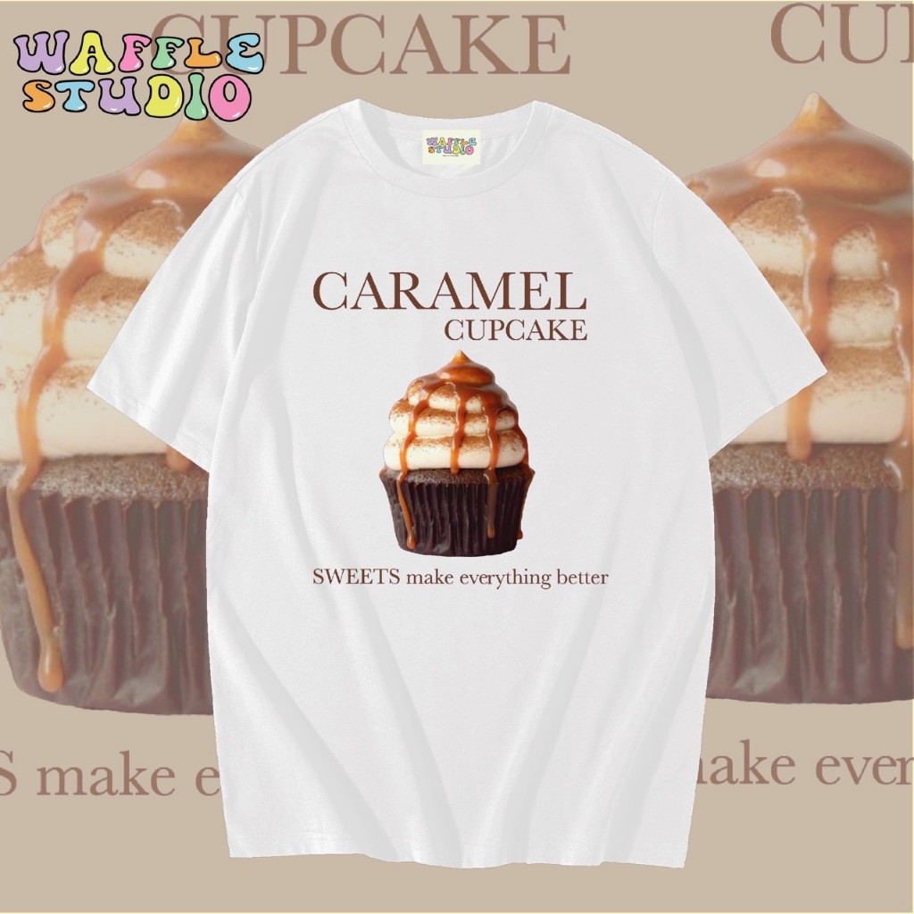 [ส่งฟรี 🔥 ] WS0320 เสื้อยืดโอเวอร์ไซส์ เสื้อยืดเกาหลี ผ้าคอตตอน100% เสื้อยืด WAFFLE STUDIO