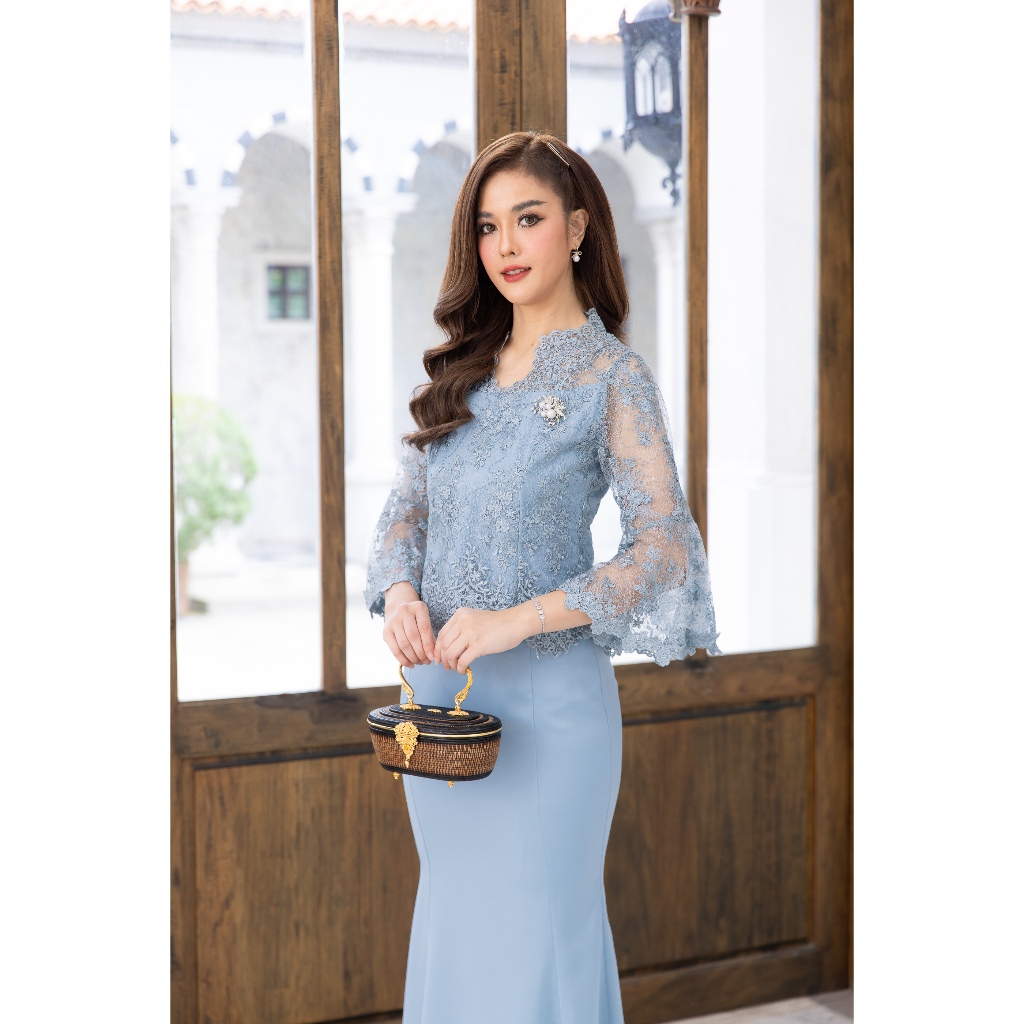 CHANIDA ชุดเซ็ตเสื้อ-กระโปรง ชุดแม่เจ้าบ่าว-เจ้าสาว เจ้าภาพออกงาน ทรงสวย (รหัส 8332) *ราคาทั้งชุด* ราคา ถูกที่สุด ดีลบีเคเค แกลเลอรีภาพที่ 5
