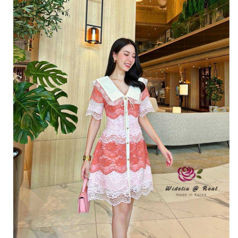 เดรสลูกไม้ Widelia @Real M