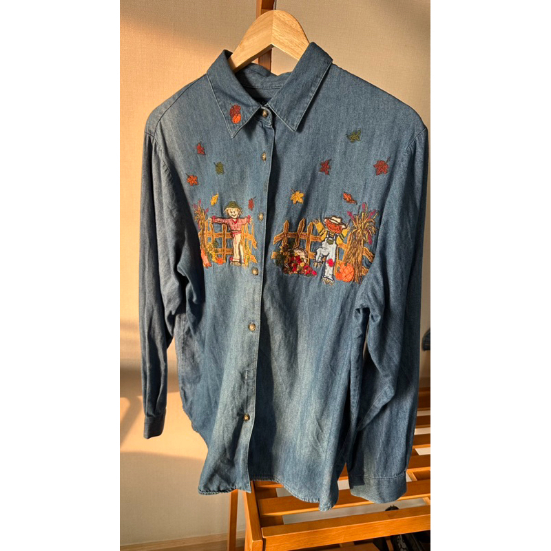 เสื้อเชิ้ตยีนส์ Karen Scott มือสอง