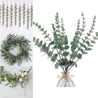 ดอกไม้ประดิษฐ์ ชุดใบ+ก้านยูคาลิปตัสปลอม 🌿 สวยเหมือนจริง ของตกแต่งห้อง & พร็อพถ่ายรูป