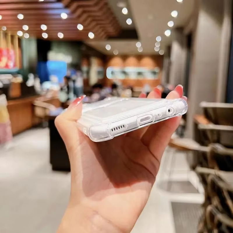 เคสโทรศัพท์ใสสำหรับ Samsung A55 A56 A05S A16 A36 A54 A35 A50 A34 A26 A25 A15 A06 A05 S25 S24 Ultra FE มีช่องเสียบการ์ด - ภาพย่อย 5
