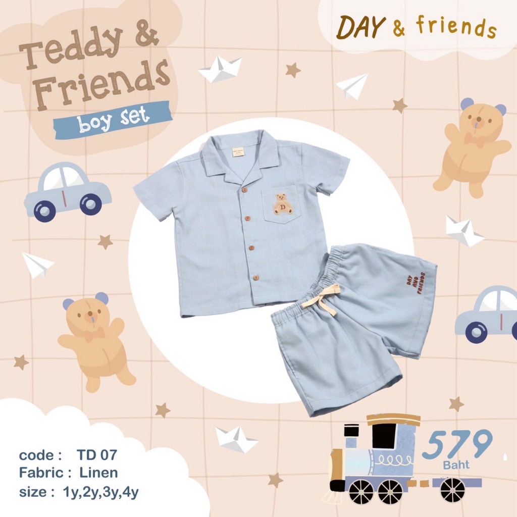 Teddy & Friends Boy Set TD07 (พร้อมส่ง)