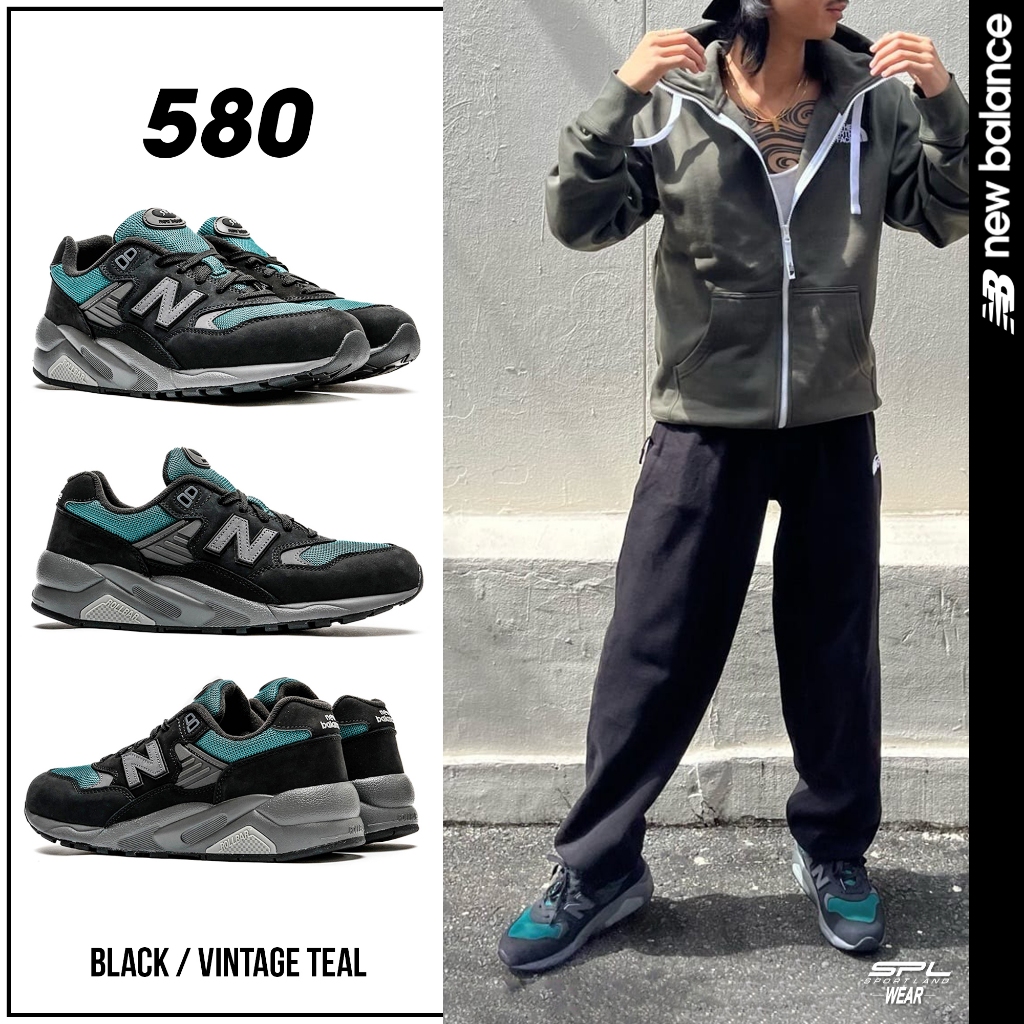 New Balance รองเท้าผ้าใบ รองเท้าลำลอง NB UX 580 BlackVintageTeal MT580VE2 (5800)