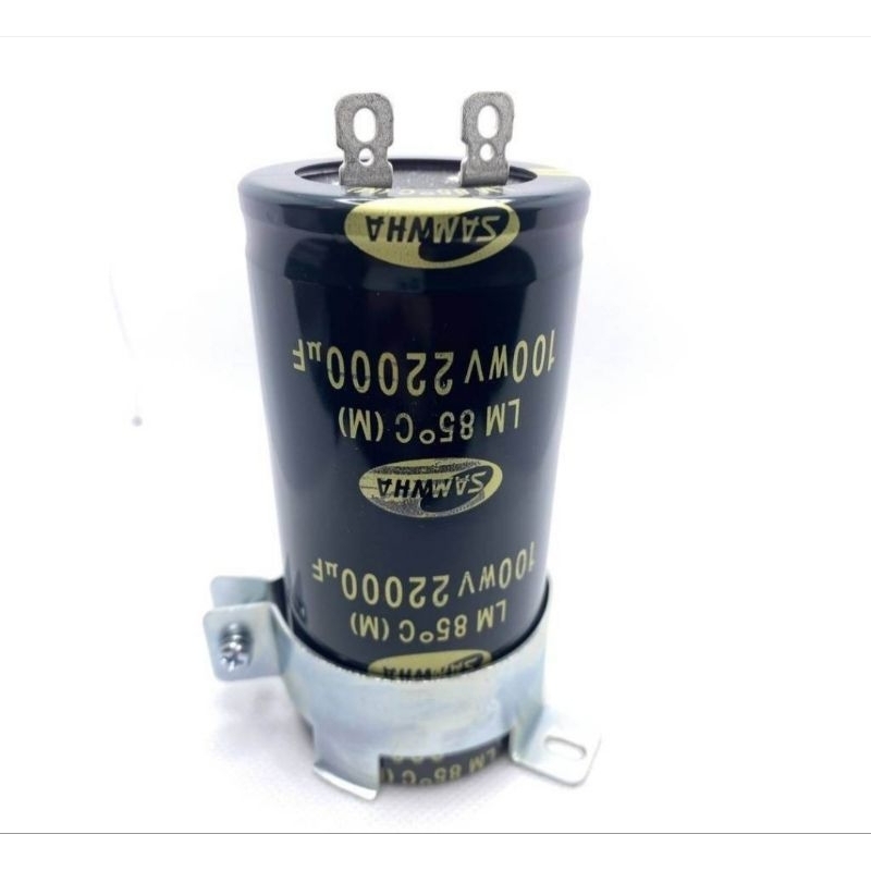 คาปาซิเตอร์ 22000uF 100v samwha แท้ เครื่องขยายเสียง แอมป์