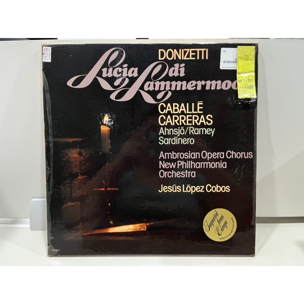 3LP Vinyl Records แผ่นเสียงไวนิล DONIZETTI LUCIA DI LAMMERMOOR CABALLE CARRERAS  (H1F10)