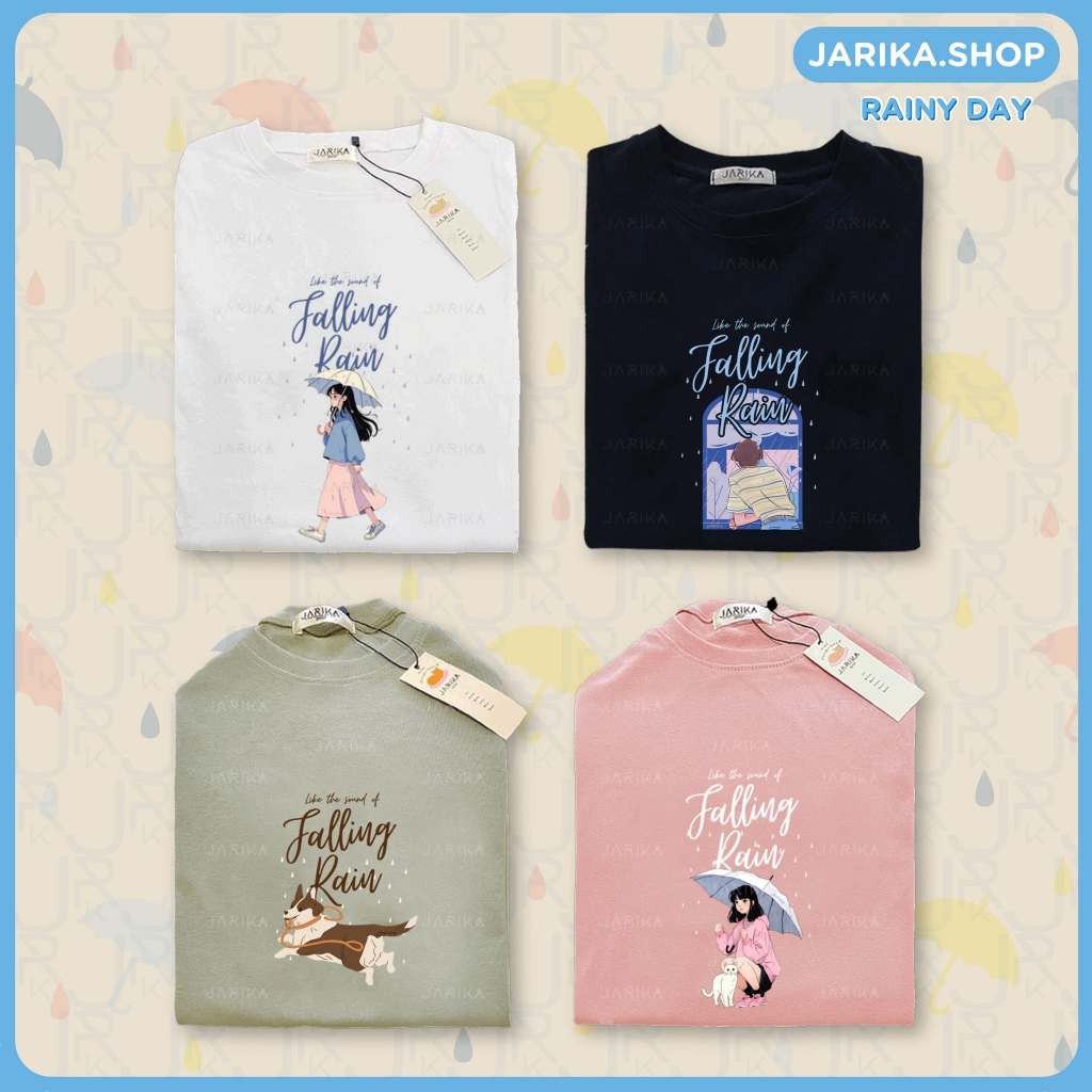 Jarika.shop - เสื้อยืด Rainy  Day ( งานป้าย.. Jarika ) (  จ239 )