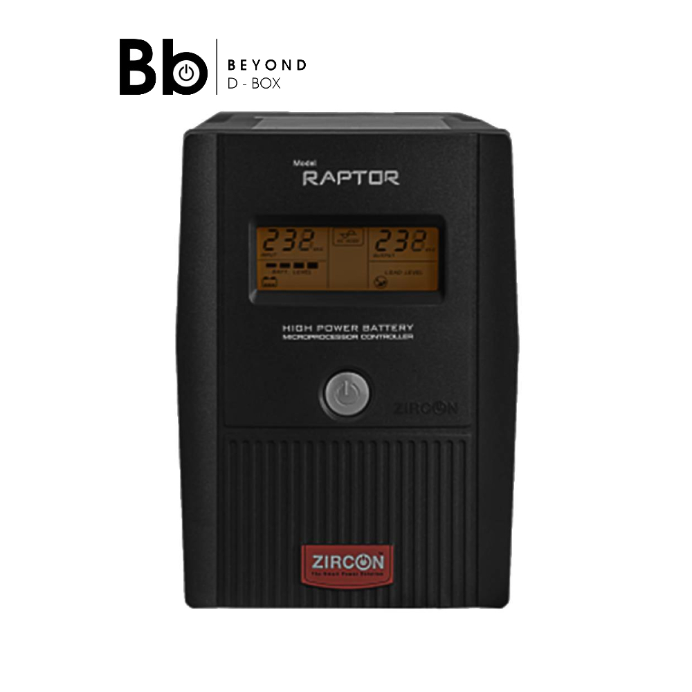 เครื่องสำรองไฟ ZIRCON UPS Raptor (1000VA/550W) by BB Beyond D-BOX