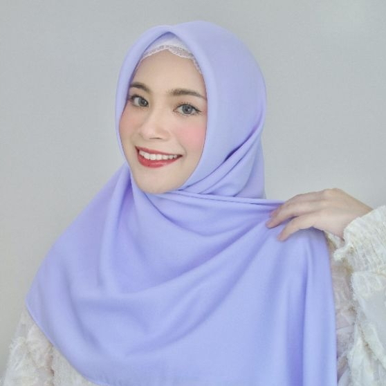 ฮิญาบสามเหลี่ยมนักเรียน/ทำงาน สีพื้นสุภาพผ้าจอเจีย พร้อมส่ง
