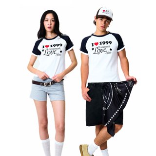 BEB CLUB 1999 CONTRAST SLEEVE TEE เสื้อยืดสีขาวแขนตัด1999เบ็…