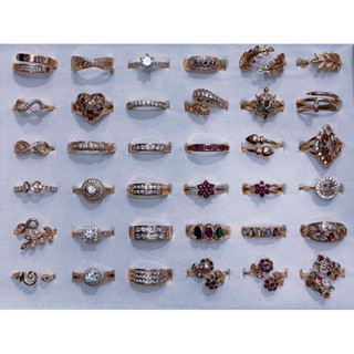 【แหวนทองคำชมพู】แหวนพลอย แหวนพูนสมบัติ  ใส่แล้วเป็นสิริมงคล น…