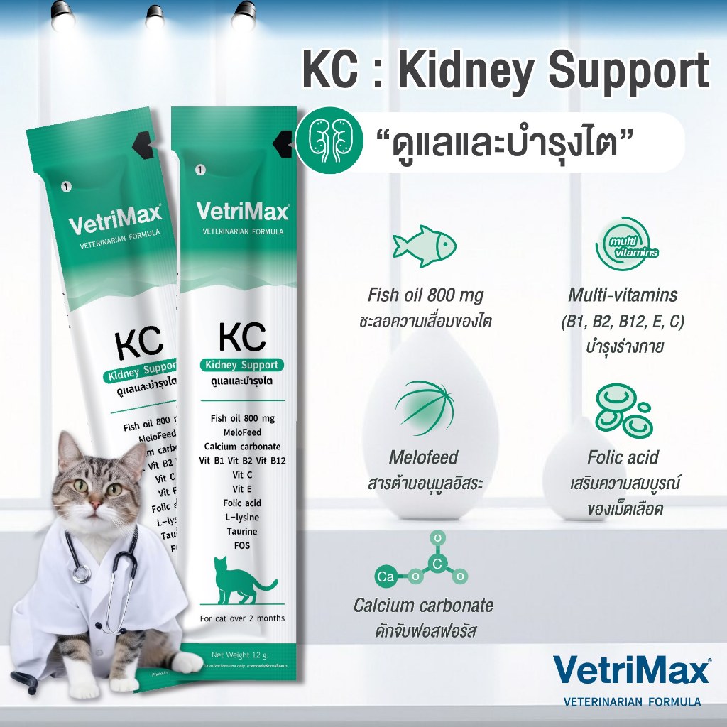 [ซองแบ่งขาย] VetriMax Cat Treats [แท้ ] ใหม่! ขนมแมวเลียเพื่อสุขภาพ ที่ช่วยดูแลสุขภาพน้องแมวของคุณ 12 g.