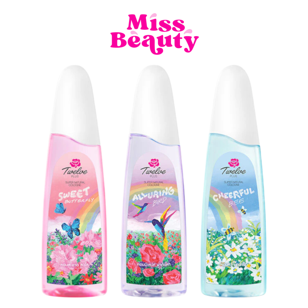 Twelves Plus Super Natural Cologne ทเวลฟ์ พลัส สเปรย์โคโลญจน์ 115ml (Sweet Butterfly/Alluring Bird/Cheerful Bee)