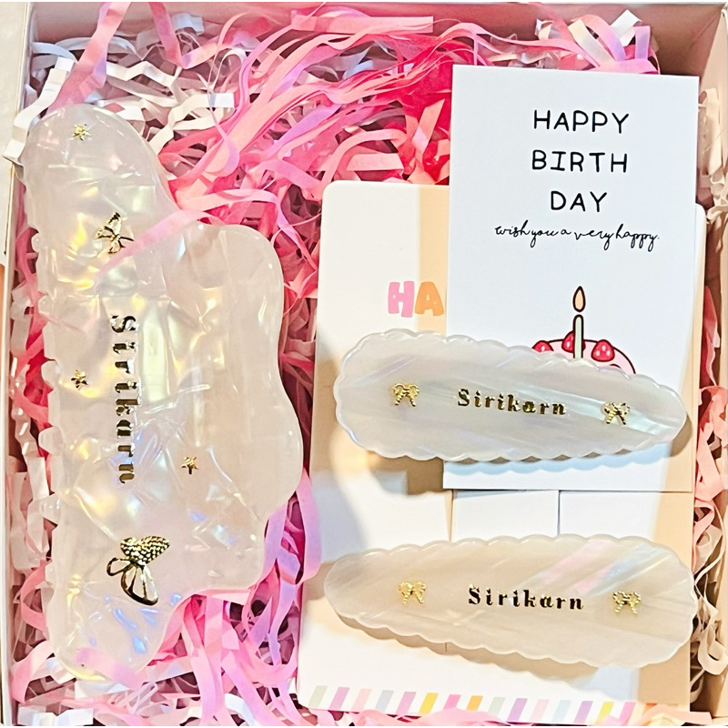 โปรเซตคู่🧸กิ๊บติดชื่อขนาด10.5ซม. ตกแต่งฟรี🎀 ❌เซต2ชิ้น❌คละแบบกิ๊บเล็กหนึ่งคู่โทนสีเดียวกัน แจ้งโทนสีในแชท