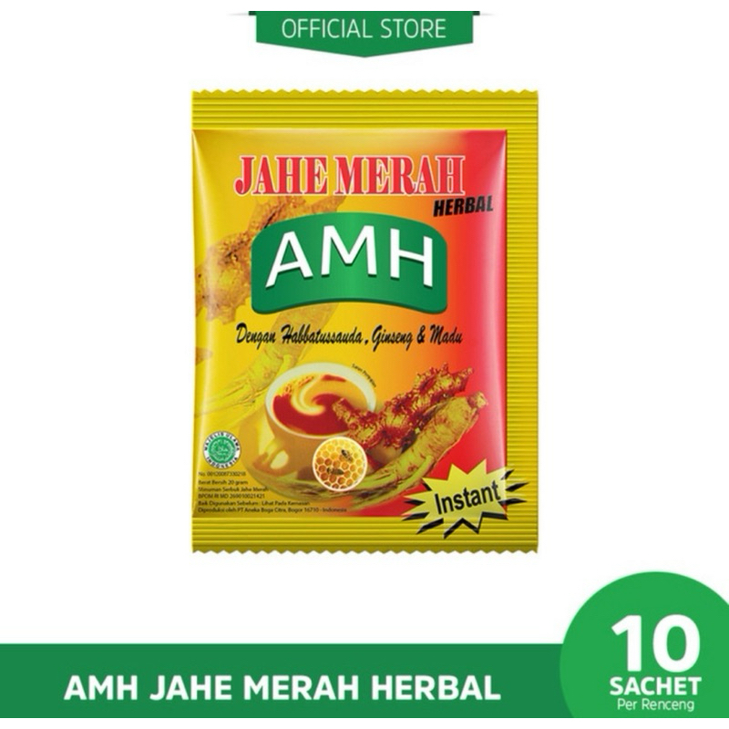 Indonesia AMH Jahe Merah Herbal Super Habbatussauda 10 sachet ราคา ถูกที่สุด ดีลบีเคเค แกลเลอรีภาพที่ 6