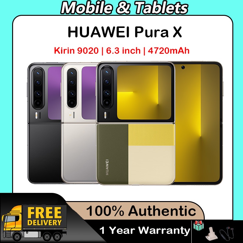 HUAWEI Pura X HarmonyOS 5.0.1 Kirin 9020 6.3 inch OLED Screen 4720mAh Battery 40W