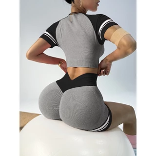 🔥【เตรียมส่ง】🔥ชุดกีฬา YOGA แห้งไว ระบายอากาศดี กางเกงขาสั้นกีฬา และกางเกงขาสั้นกีฬา (กางเกงขาสั้นและชุดชั้นในจำหน่ายแยกกั