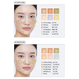 แท้💯ส่งไว🚀 THE SAEM COVER PERFECTION CONCEALER PALETTE พาเลทคอนซีลเลอร์ คอเรคเตอร์ เดอะแซม Corrector #VV