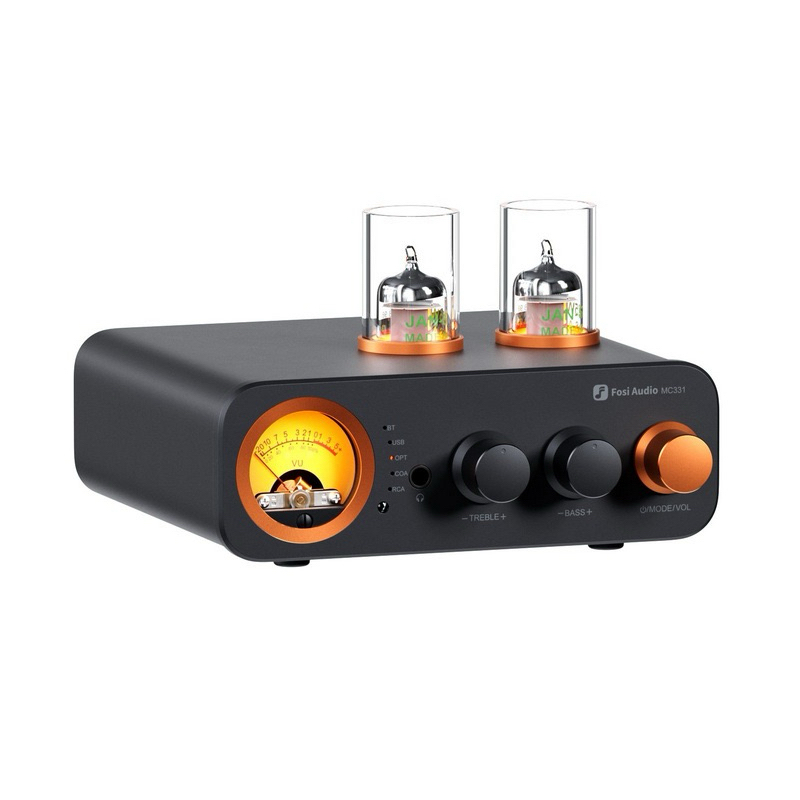 Fosi Audio MC331 Bluetooth Amplifier หลอดแก้วพร้อม DAC และ VU Meter ประกันศูนย์ไทย