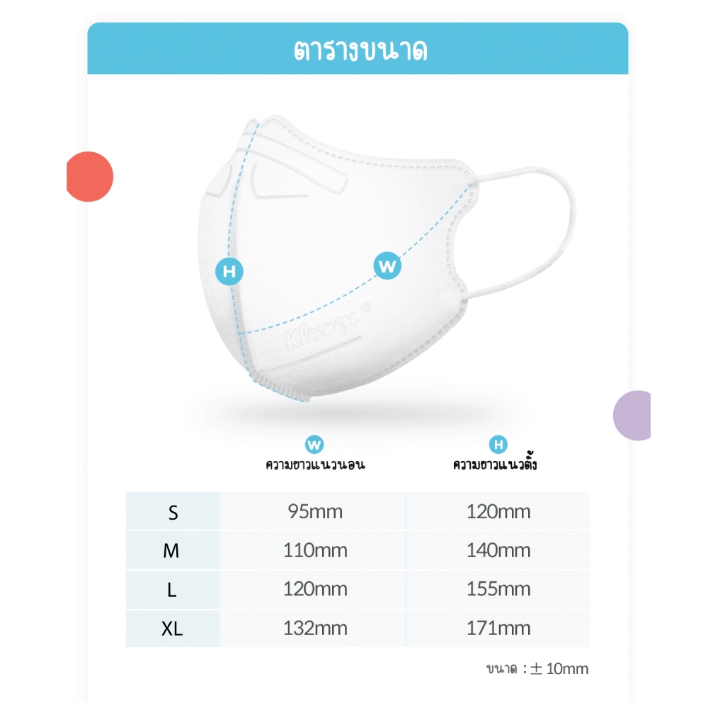 หน้ากากอนามัยสำหรับเด็ก  / 1ห่อ 10 ชิ้น ✨Kleenex Cool Mask KF-AD (7-12 Y)✨ (พร้อมส่ง) แมสเด็ก KF-AD แบรนด์ Kleenex - รูปที่ 5