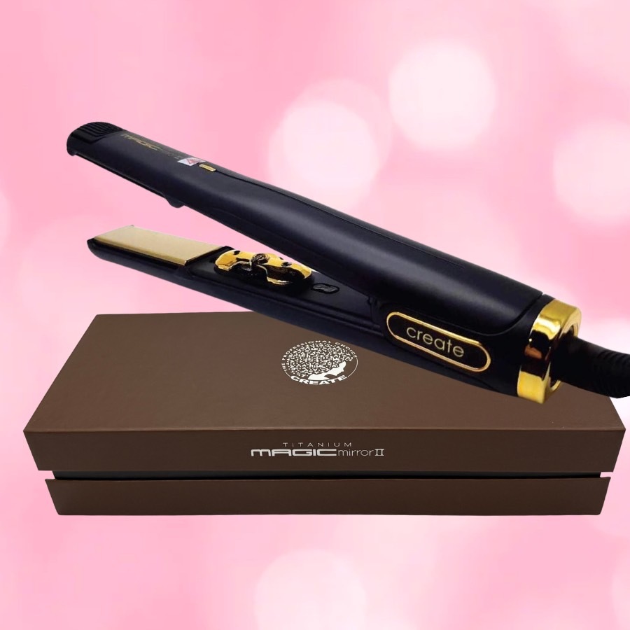 CREATE TITANIUM MAGIC MIRROR M24 เครื่องหนีบผมแผ่นความร้อนทำจากไทเทเนียมแท้นำความร้อนได้ดี เงาอยู่ทร