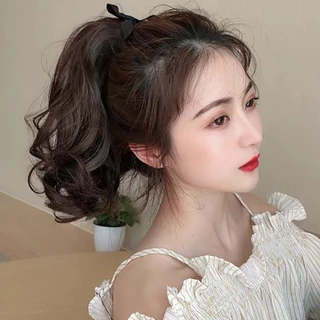🔥จัดส่งจากประเทศไทย🔥28cm ตอน ที่ผมม้าผมหยิก แฮร์พีชหางม้า แฮร์พีชหางม้าแบบหนีบ วิกผมยาว