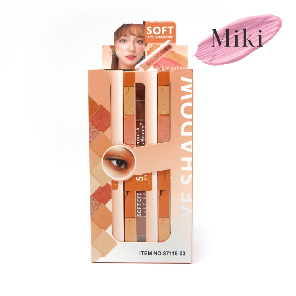 {12พาเลท} Kiss Beauty Soft & Smooth Eyeshadow พาเลทอายแชโดว์ ผสมชิมเมอร์ ให้ดวงตาโดดเด่น no.87118