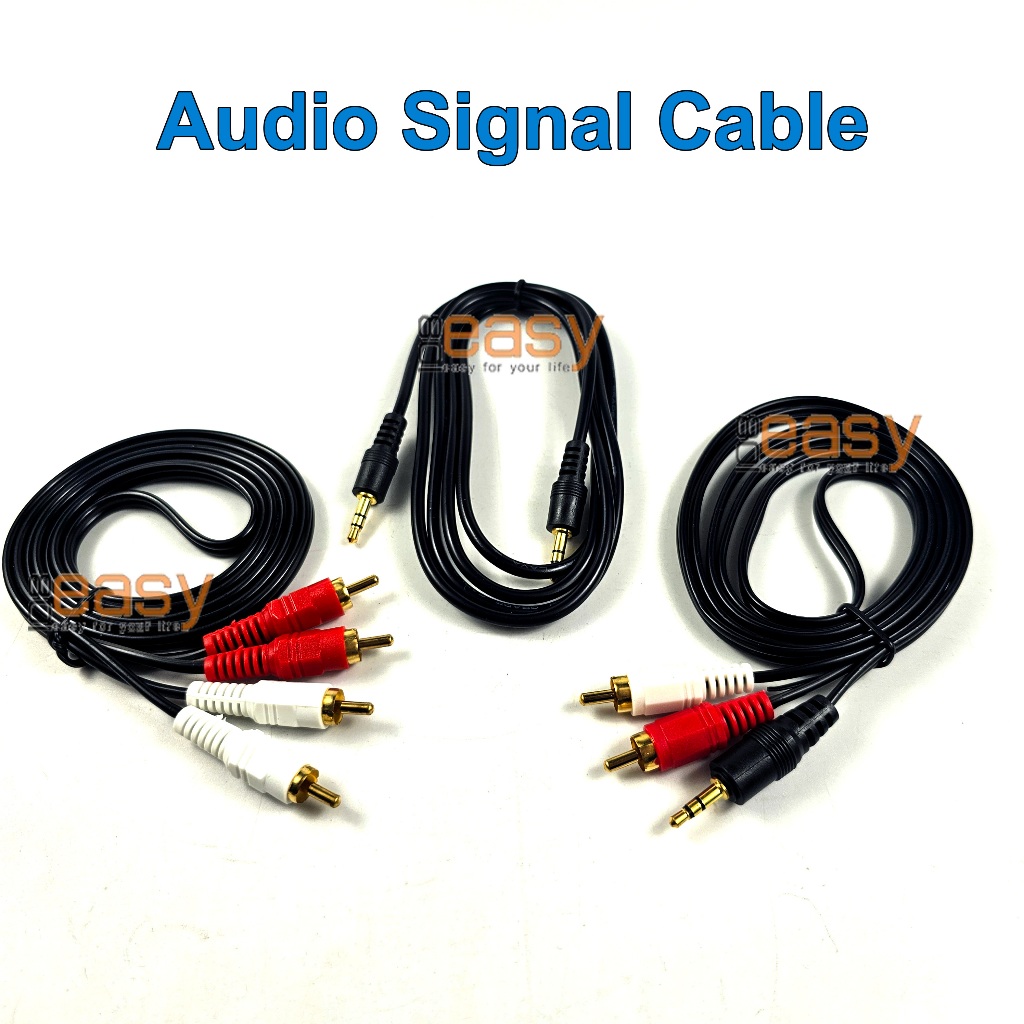 สายสัญญาน เสียง Aux แจ๊ค 3.5mm RCA ยาว 1.5ม Jack 3.5mm to 3.5 mm , Jack 3.5 to Rca , Rca to Rca