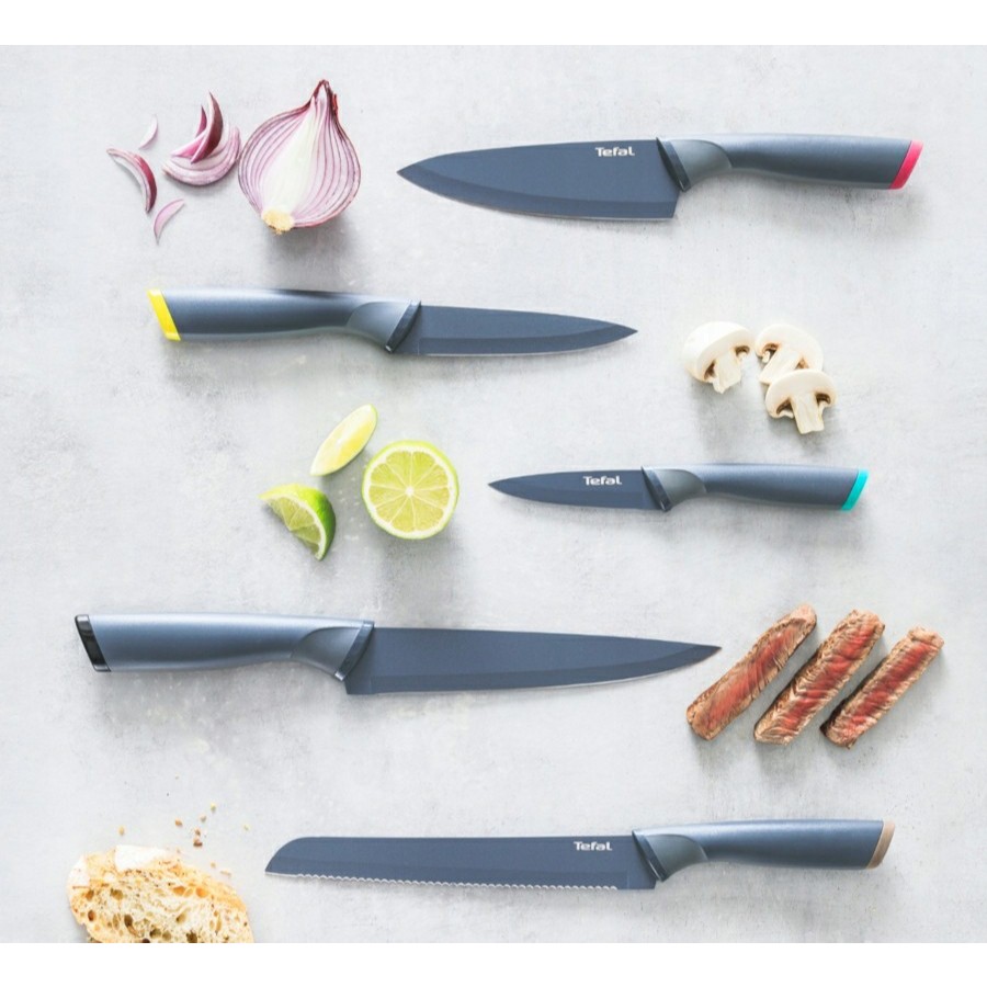 Tefal CW-Fresh Kitchen มีดทำอาหารสแตนเลส เคลือบไทเทเนียม 9/12 ซม. พร้อมปลอกมีด (Titanium Reinforced Coating)