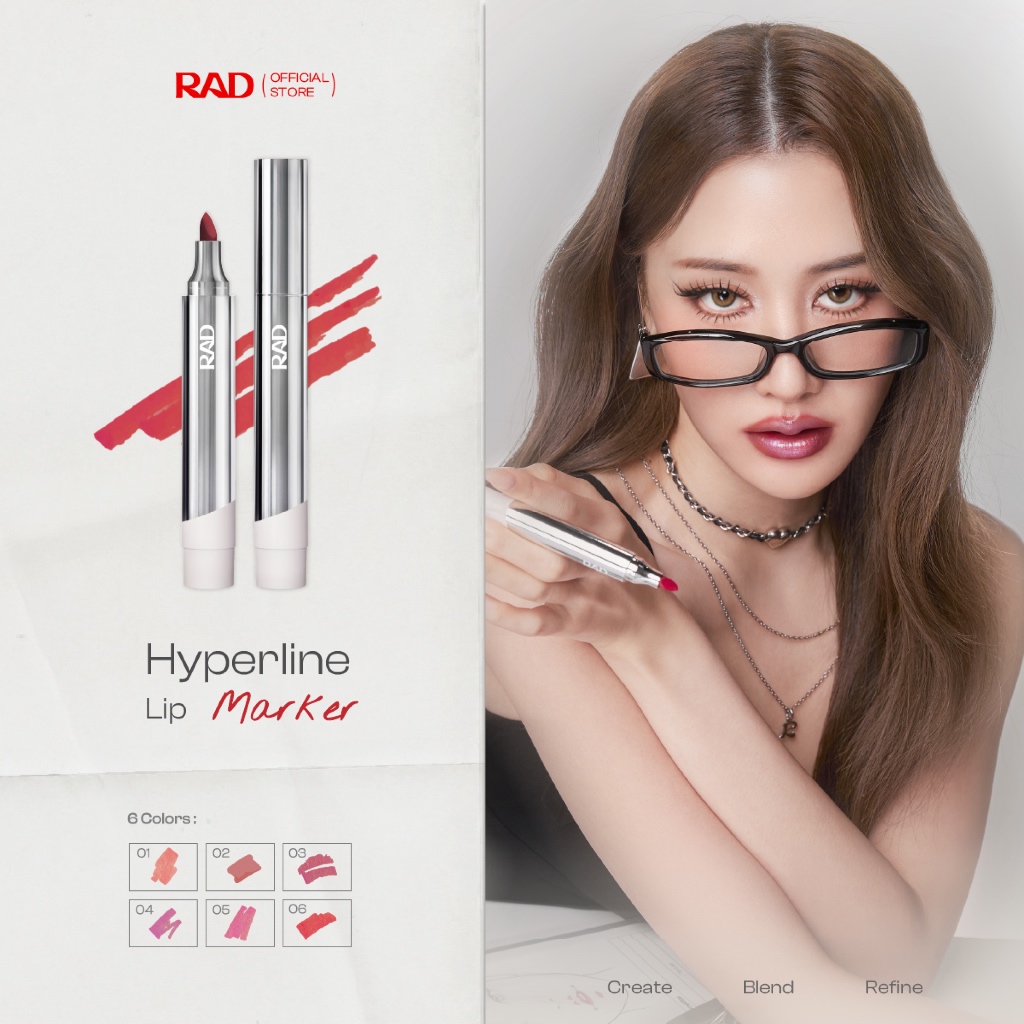 RAD I Hyperline Lip Marker ลิปทิ้นท์สเตน เกลี่ยง่าย สีฟุ้งตุ๊งสวย